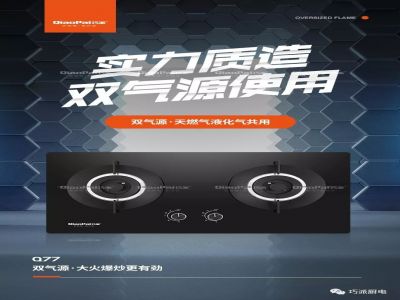 雙氣源燃?xì)庠?，天然氣普改工程?yōu)選產(chǎn)品，天燃?xì)庖夯瘹廨p松切換，巧派Q77實力質(zhì)造，完美綻現(xiàn)，科技創(chuàng)造美...